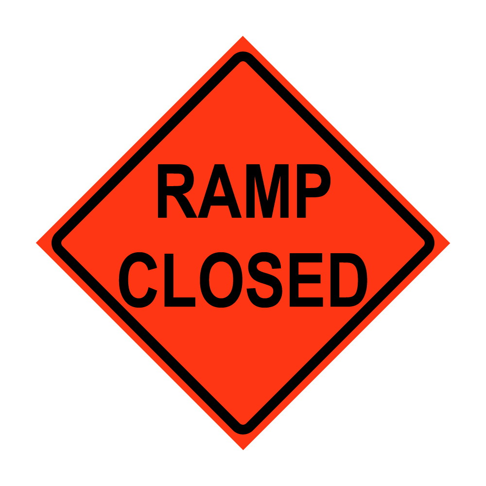 Ramp Closed Roll-Up Traffic Sign