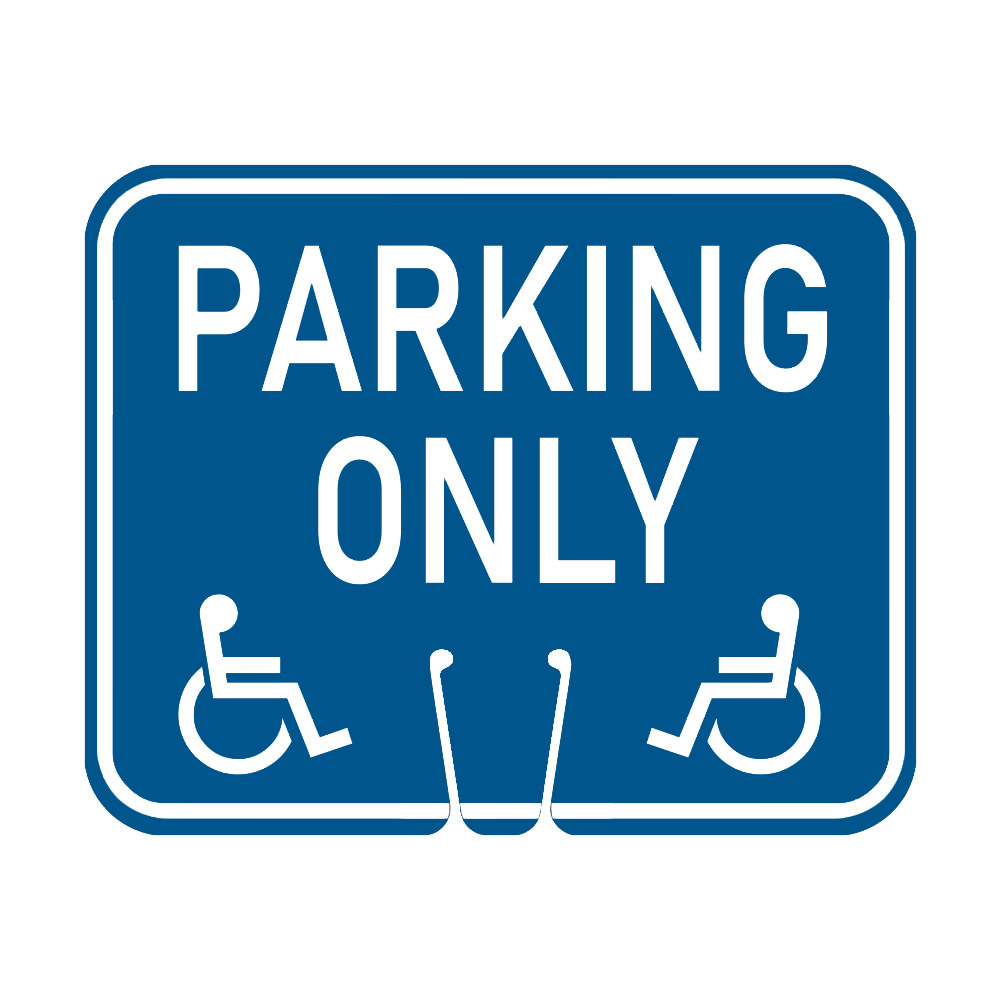 Traffic Cone Sign - HANDICAP PARKING ONLY