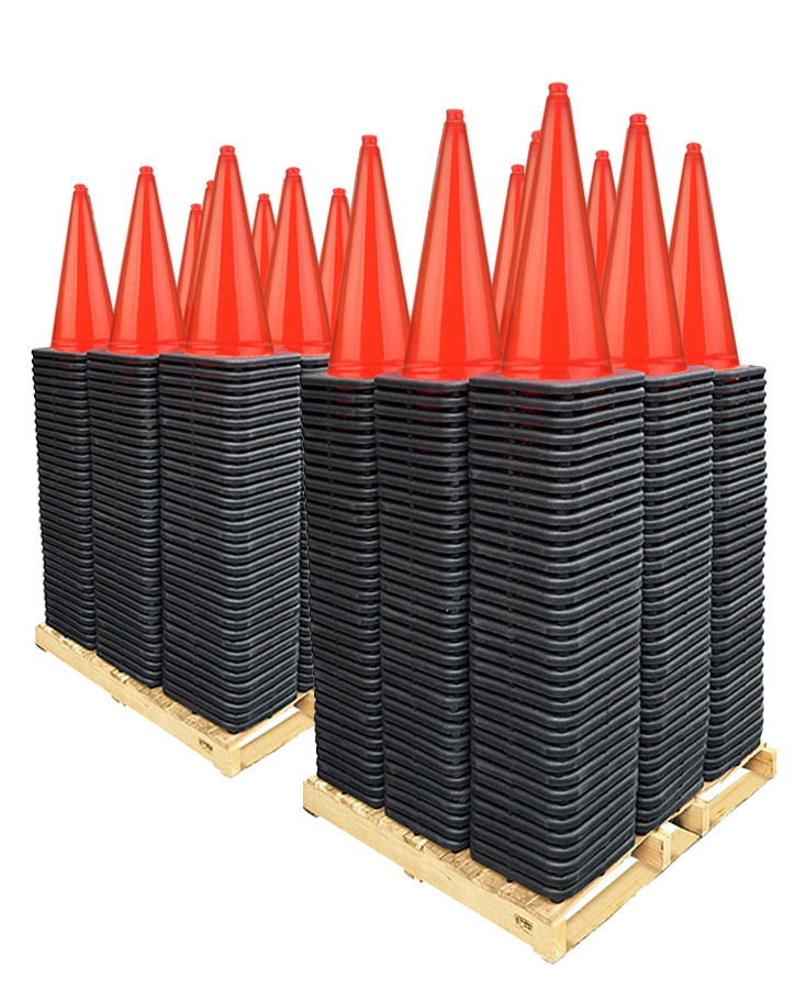 28" Traffic Cones, 7lb Black Base - Select Color -Two Pallets