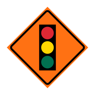 Traffic Signal Symbol Roll-Up Traffic Sign