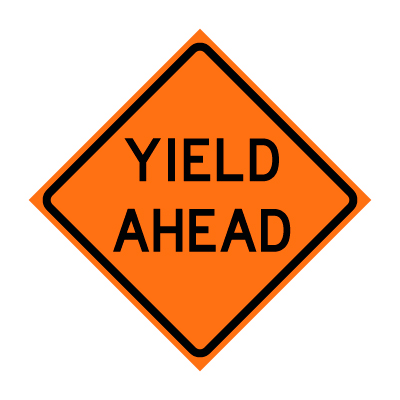 Yield Ahead Roll-Up Traffic Sign