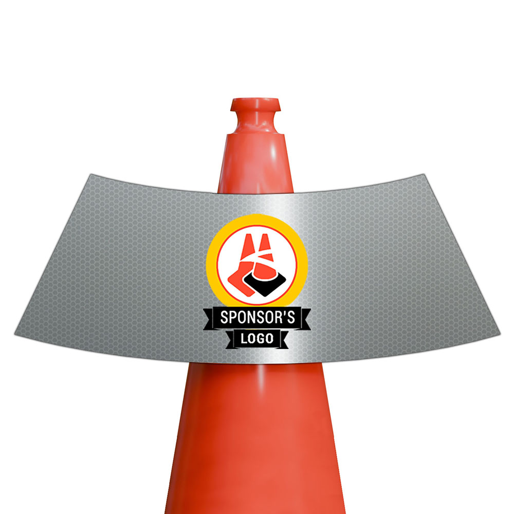 Traffic Cone Ads 6" Collar Sleeve for 36" Cones - 500 Pack