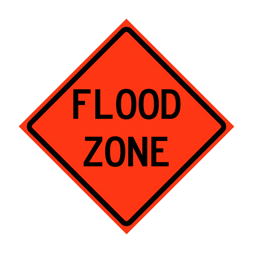Flood Zone Roll-Up Traffic Sign