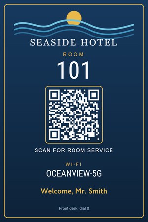 Demo Hotel Room Door Sign
