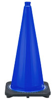 Blue traffic cones