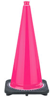Pink traffic cones
