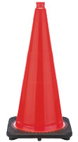 Red traffic cones